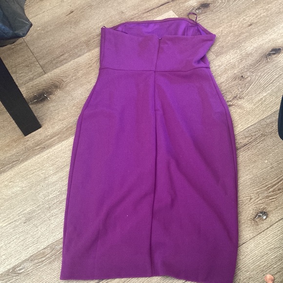 Meshki Rachel Crepe Bandeau Thigh Split Mini Dress - Picture 4 of 5